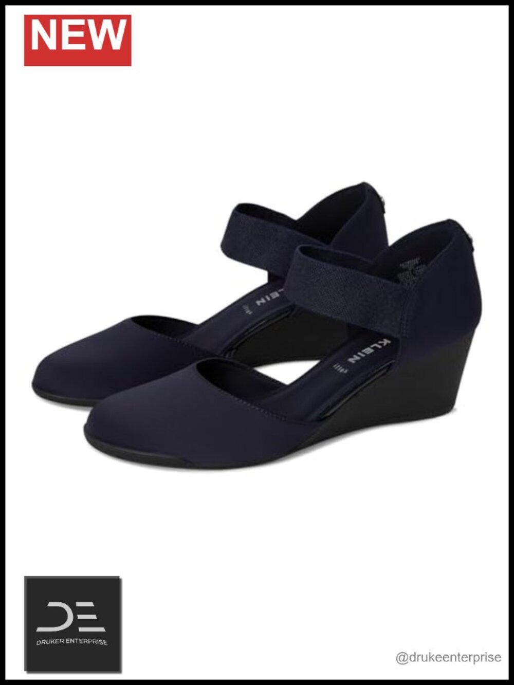 Anne Klein Women's Tiffany Wedge Sandals Stretch Fabric Pull-On Comfort